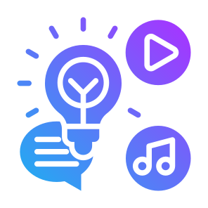 Creative Content, Content, Idea, Creative, Social Media, Marketing icon