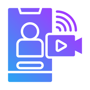 Live Streaming, Influencer, Live, Streaming, User, Online Video icon