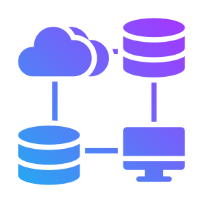 Big Data, Data Processing, Process, Network, Database, Cloud Computing icon