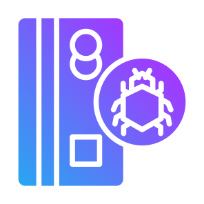 Bug, Debit Card, Credit Card, Payment Security, Security icon