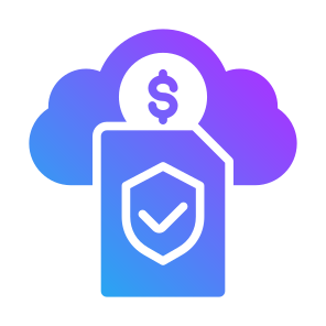 Cloud Data, Security, Money, Document, Cloud icon