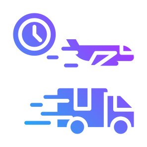 Fast Delivery, Delivery Plane, Cargo Truck, Shipped, Time And Date  icon