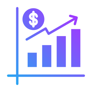 Sales, Increase, Statistics, Growth, Income icon