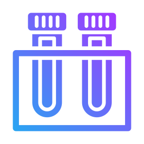 Blood Sample, Blood Test, Blood, Test Tube, Blood Tube, Treatment, Symptom, Precaution icon