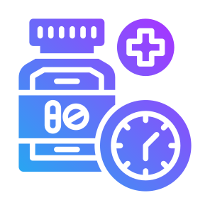 Medicine, Dose, Reminder, Treatment, Time  icon