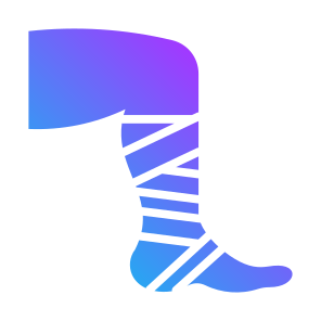 Orthopedics, Bandage, Orthopedics, Fracture, Healthcare, Medical, Foot, Leg  icon
