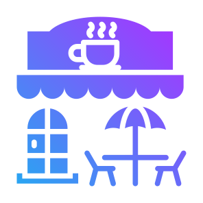 Cafe, Shop, Place, Coffee, Drink, Food  icon