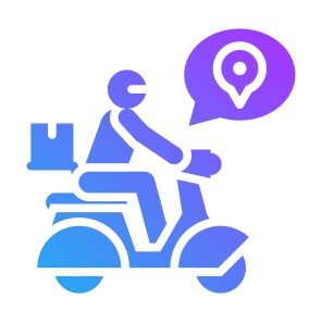 Delivery, Scooter, Box, Express, Shipping, Courier icon