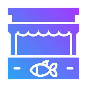 Fish Market, Vendor, Seafood, Fresh, Fish, Store icon