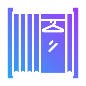 Fitting Room, Curtain, Changing, Try, Privacy, Clothes icon