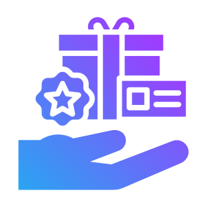 Loyalty Program, Points, Star, Gift, Reward, Card icon