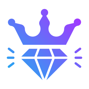 Luxury, Rich, Premium, Diamond, Crown, Royal icon