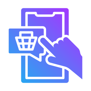 Online Shopping, Cart, Digital, Buy, Phone, Click icon