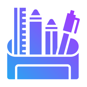 Stationery, Pencil, Pen, Tools, Office, Supplies icon