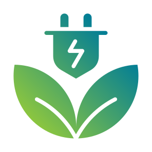 Energy, Electricity, Green Power, Sustainability, Environmental, Ecology And Environment, Environment, Plug, Leaf, Ecology icon