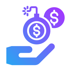 Debt, Venture, Fund, Crisis, Explosive, Business And Finance, Money, Loan icon