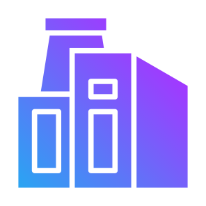 Factory, Industry, Production, Building, Manufacturing Plant icon