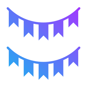 Garlands, Birthday, Decoration, Ornaments, Birthday And Party icon