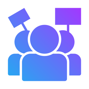 Protest, People, Group, Demonstration, Strike icon