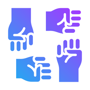 Teamwork, Hands, Support, Collaboration, Sport Team  icon