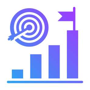 Objective, Marketing, Goal, Statistic, Business icon