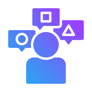 User, Experience, Customer, Person, Interacts   icon