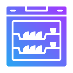 Dishwasher, Dishwashing, Kitchen, Wash Sink, Dish Rack, Sensor, Wireless icon