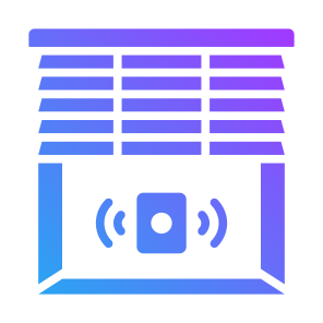 Smart Blind, Window, Automatic, Smart Home, Smart Curtain, Sensor, Wireless icon