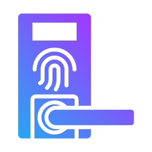 Smart Key,  Security, Wireless, Handle, Fingerprint Identification icon