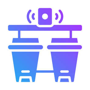 Smart Trash, Recycle Bin, Electronics, Trash Can, Rubbish Bin, Sensor, Wireless icon