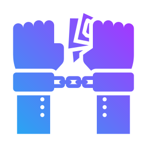 Arrest, Money, Handcuffs, Criminal, Bribe icon