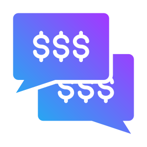 Chat, Money, Communications, Corruption, Bribe icon