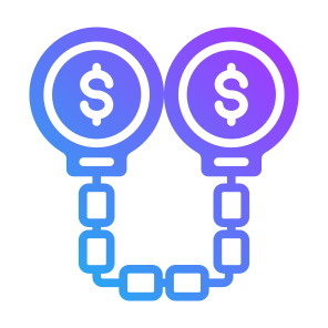 Handcuffs, Security, Dollar, Police, Crime icon