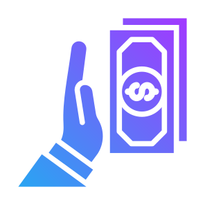 Refuse, Money, Dollar, Decline, Hand Gesture icon