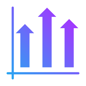 Growth, Progress, Rise, Progression, Statistics  icon