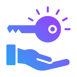 Key, Key Features, Ownership, Guarantee, Security  icon