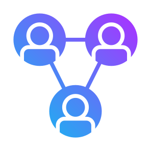 Network, Team Management, People, Sharing, Group    icon