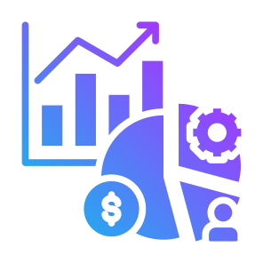 Segmentation, Analytics, Process, Research, Market icon