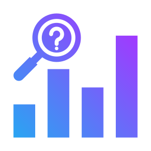 Analytics, Market Research, Prediction, Audit, Confuse  icon