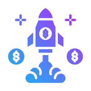 Startup Business, Money, Rocket Launch, Business, Start Business  icon