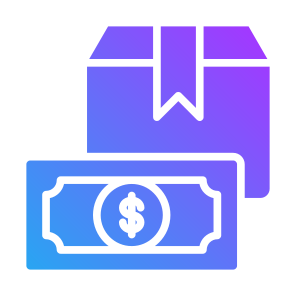 Cash, Payment, Money, Product, Delivery, Box, Shipping, Ecommerce icon