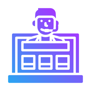 Customer Service Agent, Call, Laptop, Support, Call Center Agent, Ecommerce icon