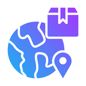 Worldwide Shipping,  World, Global, Delivery Box, Worldwide, Shipping, Ecommerce icon