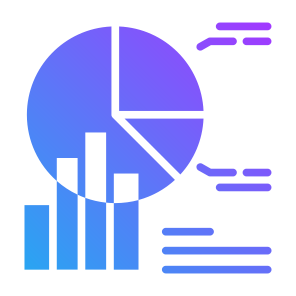 Analysis, Graph, Statistics, Magnifying Glass, Data icon