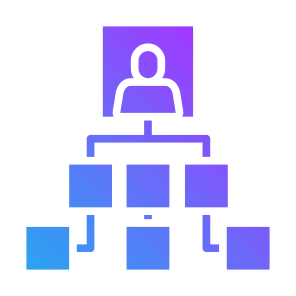 Organization Structure, Team, Leader, Hierarchy, Organization Chart icon