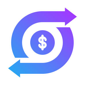 Return On Investment, Money, Dollar Sign, Cycle, Arrows icon