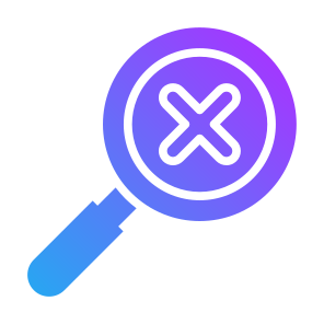 Failed Search, Failed, Search, Decline, Cross, Delete  icon