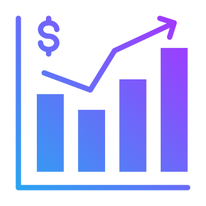 Growth, Value, Graph, Bar Chart, Profit, Money icon