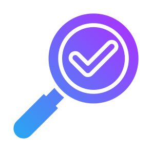 Search, Tick, Quality Control, Optimization, Checkmark, Quality Assurance icon