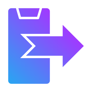 Outgoing, Data, Ui, Outgoing Email, Data Transfer, Right Arrow, File Transfer, Leave,  Communications, Logout, Smart Phone icon